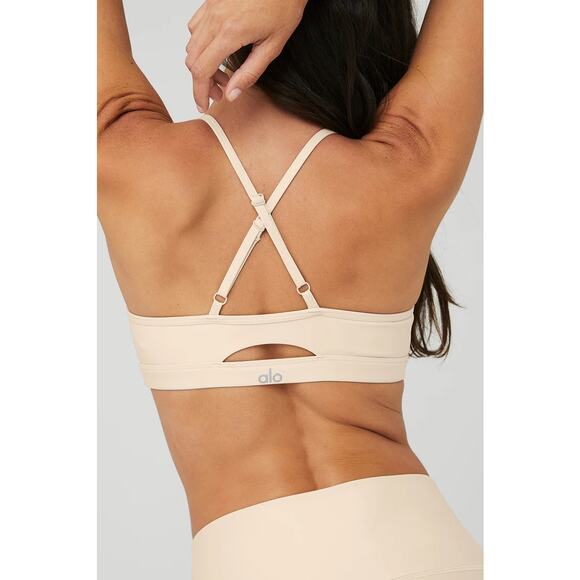 Alo Set Intrigue bra M airlift leggings S light cream - Picture 9 of 12